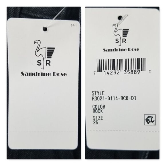 NEW Free People x Sandrine Rose Sz 25 Black Wide Curve Leg Jeans - Picture 14 of 14